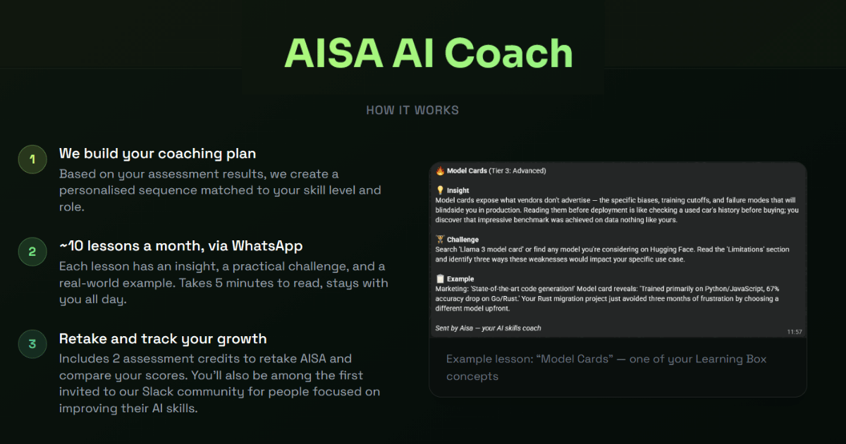 AI Coach — Personalised AI Training & Learning | AISA